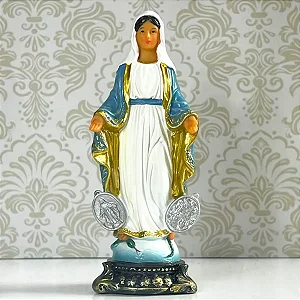 Imagem Nossa Senhora Das Graças 13cm Di Ângelo Resina