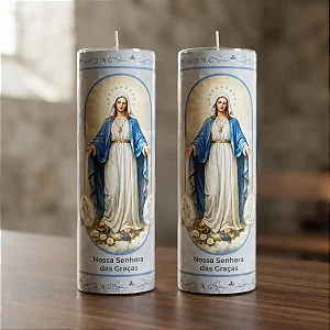 Vela Votiva Nossa Senhora Das Graças 272g - 2 Unidades