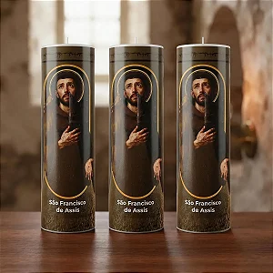 Vela Votiva De São Francisco De Assis 272g - 3 Unidades