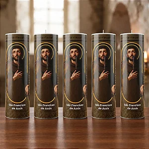 Vela Votiva De São Francisco De Assis 272g - 5 Unidades