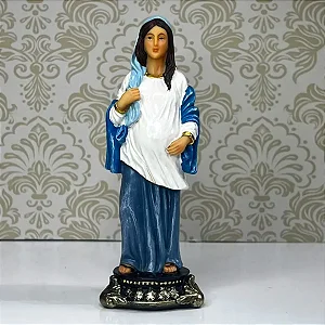 Imagem Nossa Senhora Grávida 13cm Di Ângelo Resina