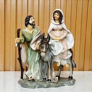Imagem Escultura N. Sra Do Desterro Grávida Resina 20cm
