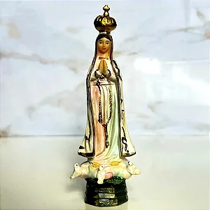 Imagem Nossa Senhora De Fátima 10cm Resina Di Angelo