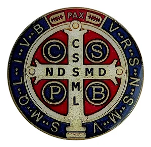Colante Adesivo Resina Medalha De São Bento 12cm