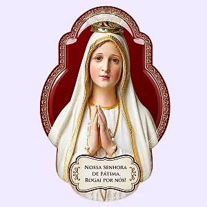 Colante Adesivo Resinado Nossa Senhora De Fátima 9cm