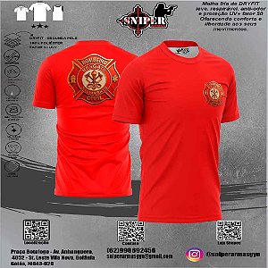 Camiseta Sniper BRASIL Bombeiro Civil 3D  Caveira