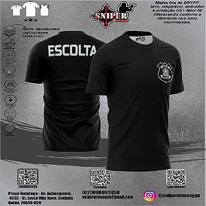 Camiseta Sniper BRASIL Escolta Caveira Curta Oficial