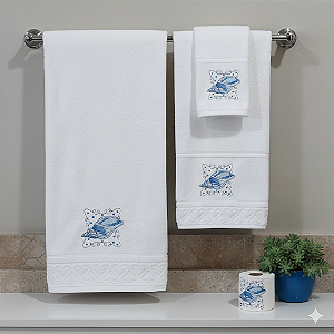 Jogo Banho Dohler Soft Art 5 Peças Bordado