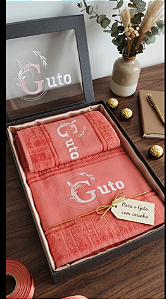 Duo Toalhas Banho Premium com Bordado