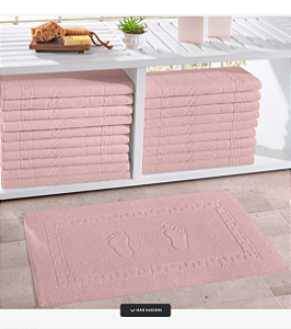 Toalha Piso Buttner Pezinho Rosa Seco