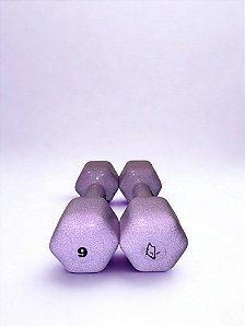 Par de Halter Sextavado 9kg