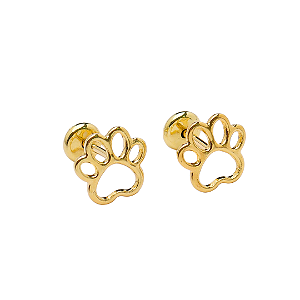 Brinco Baby Pata Vazada Folheado a Ouro