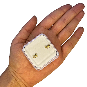 Brinco Baby Laço Folheado a Ouro