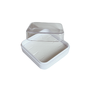 Caixinha Quadrada Acrílica 4,5x4,5 para brincos e colares