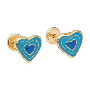 Brinco Baby Coração Folheado a Ouro