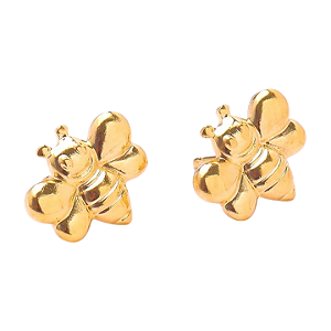 Brinco Baby Abelha Folheado a Ouro