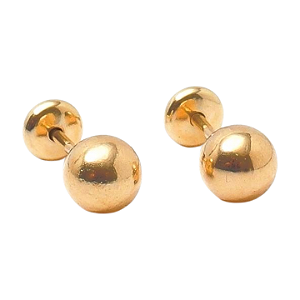 Brinco Baby Bola 5mm Folheado a Ouro