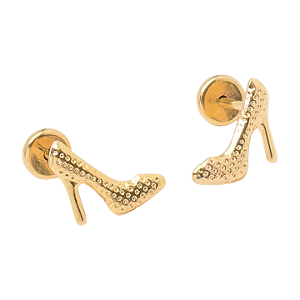 Brinco Baby Sapato Folheado a Ouro