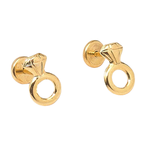 Brinco Baby Anel Mini Folheado a Ouro