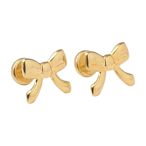 Brinco Baby Laço Folheado a Ouro