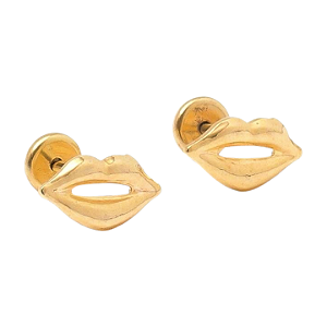 Brinco Baby Boca Folheado a Ouro
