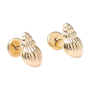 Brinco Caracol Marinho Folheado a Ouro