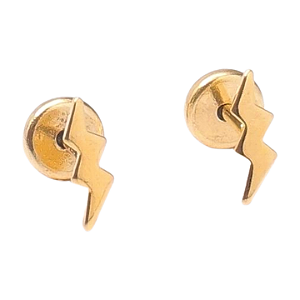 Brinco Raio Folheado a Ouro