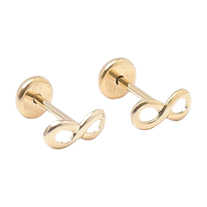 Brinco Infinito Folheado a Ouro