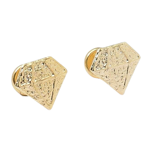 Brinco Diamante Folheado a Ouro