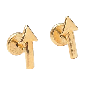 Brinco Seta Folheado a Ouro