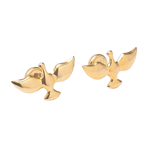 Brinco Espirito Santo Grande Folheado a Ouro