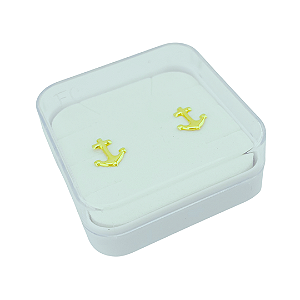 Brinco Baby Ancora SemiJoia Folheado a Ouro