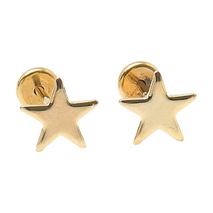 Brinco Baby Estrela Lisa Folheado a Ouro