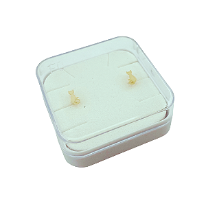 Brinco Baby Gatinho Folheado a Ouro