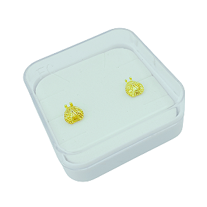 Brinco Baby Joaninha Folheada a Ouro