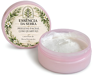 Peeling Facial de Quartzo com Rosa Mosqueta e Argila Branca - 50g