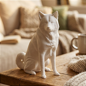 Estatueta cachorro Akita inu
