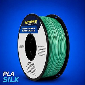 Filamento 3D PLA SILK 1,75mm Masterprint 1Kg - VERDE