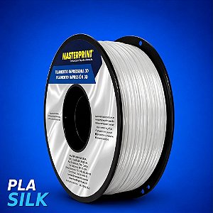 Filamento 3D PLA SILK 1,75mm Masterprint 1Kg - BRANCO