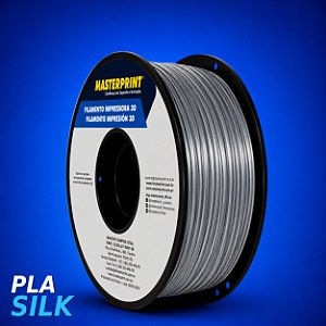 Filamento 3D PLA SILK 1,75mm Masterprint 1Kg - PRATA