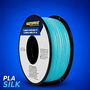 Filamento 3D PLA SILK 1,75mm Masterprint 1Kg - AZUL TIFFANY
