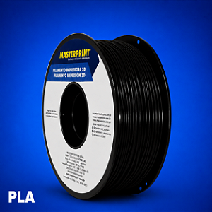Filamento 3D PLA 1,75mm Masterprint 1Kg PRETO