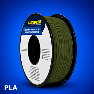 Filamento 3D PLA 1,75mm Masterprint 1Kg FOSCO VERDE MILITAR