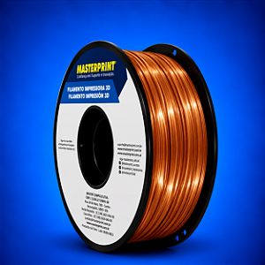 Filamento 3D PLA SILK 1,75mm Masterprint 1Kg - COBRE