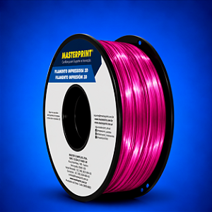 Filamento 3D PLA SILK 1,75mm Masterprint 1Kg - VERMELHO PÚRPURA