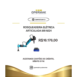 Rosqueadeira Elétrica Articulada M5-M24 Profissional