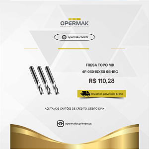 Fresa Topo MD 4F-06X15X50 65HRC