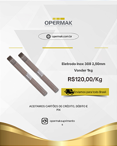 ELETRODO INOX 308 2,5mm Vonder 1KG