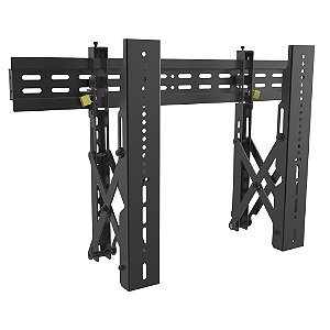 Suporte Videowall de Parede Retrátil, Monitor LCD/LFD 37" a 70", Preto, LVW02-46F, ELG