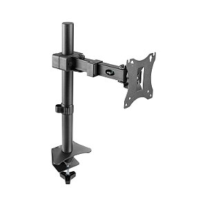 Suporte Ergonômico Articulado de Mesa, Monitor 17" a 34", Giro 360°, Ajuste de Altura, Suporte Até 7kg, Preto, F50N, ELG
